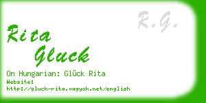 rita gluck business card